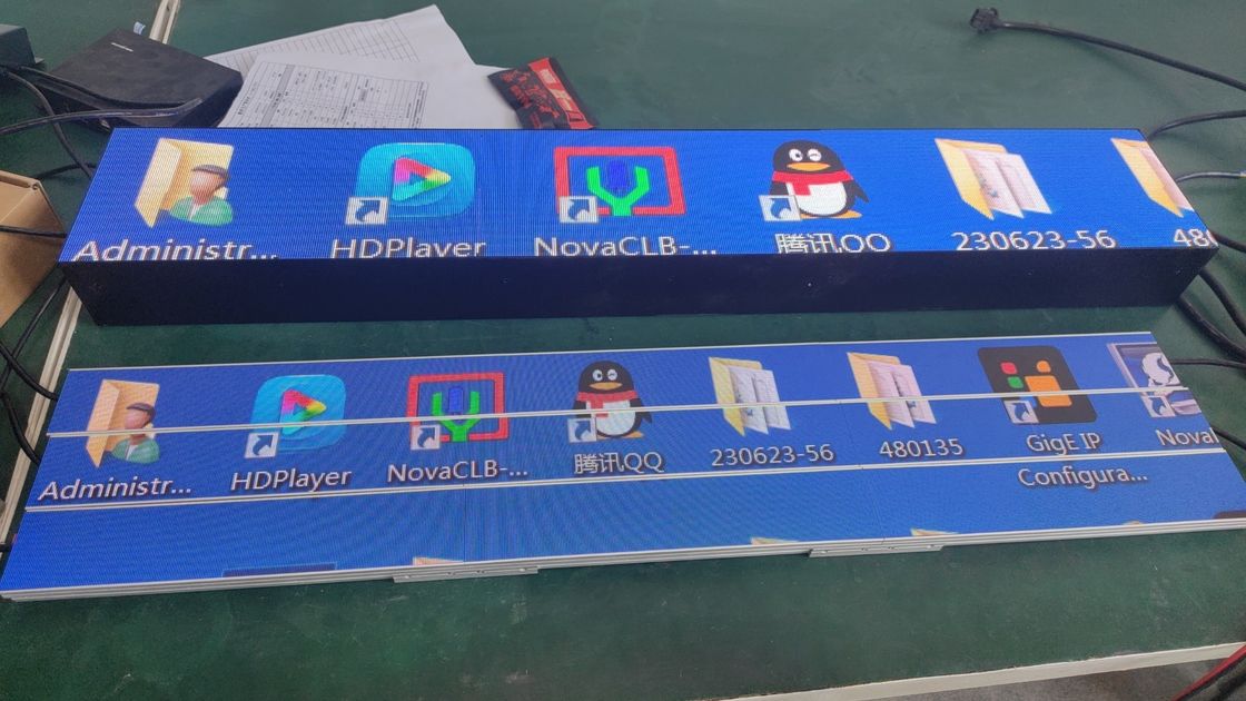 300 * 60 มม P1.25 LED โครงจอชั้นร้าน COB GOB อลูมิเนียม Thin WiFi LED Screen